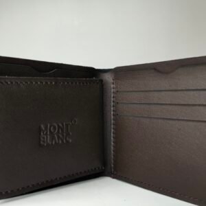 🟤محفظة رجالية فاخرة من Montblanc – جلد بني فاخر