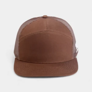 كاب-Brown Flat Brim Trucker Hat