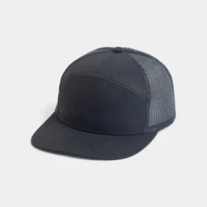 كاب-Black Flat Brim Trucker Hat