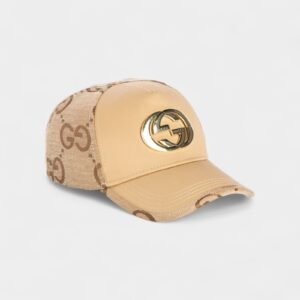 كاب-Beige Luxury-Inspired Trucker Hat