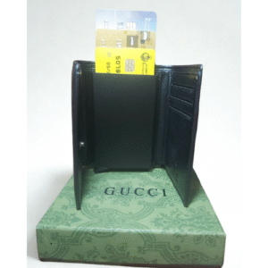 محفظة رجالي  Gucci GG Supreme Black Leather Wallet