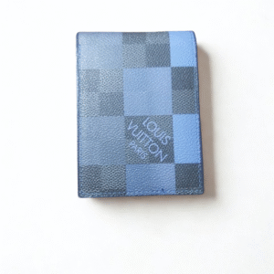 محفظة رجالية Louis Vuitton Multiple – نقشة Damier الأزرق والرمادي